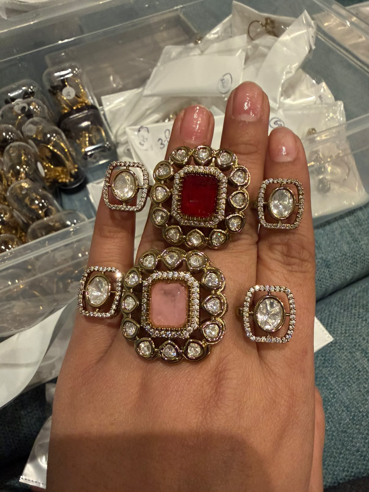 Ruby-centred Kundan Ring